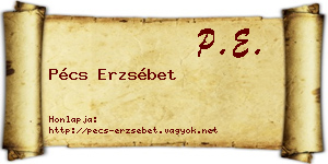 Pécs Erzsébet névjegykártya