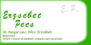 erzsebet pecs business card